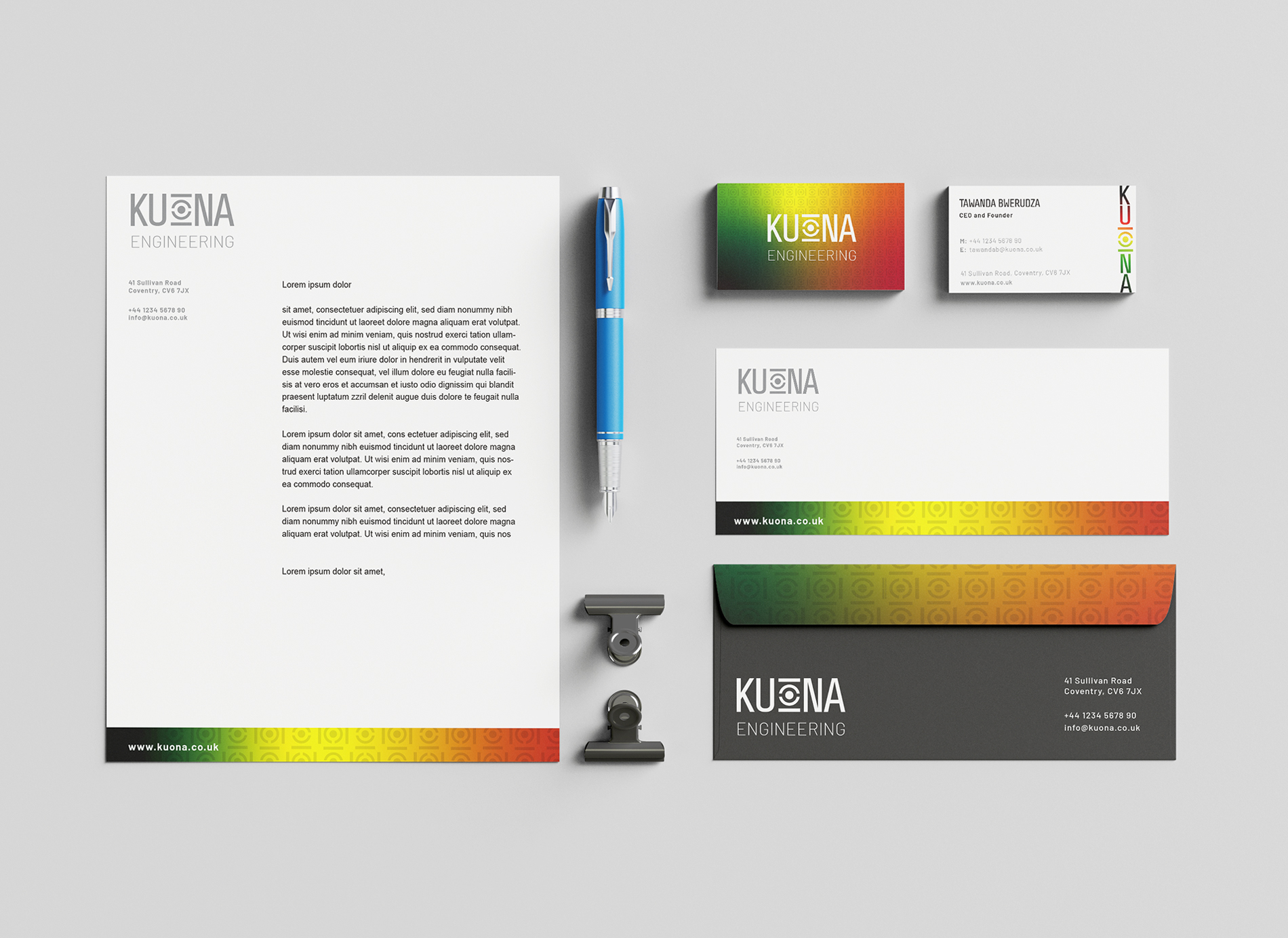 Kuona brand stationery